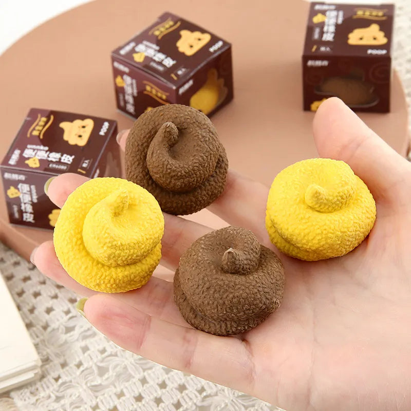 Poop Swirl Miniature Prank Eraser