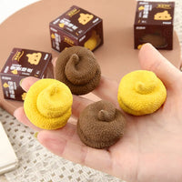 Poop Swirl Miniature Prank Eraser
