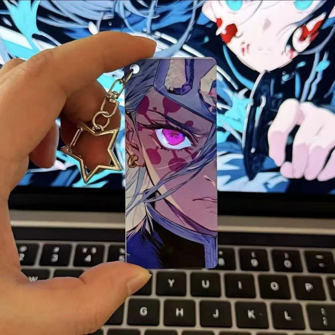 Demon Slayer Glowing Eyes Card Keychain