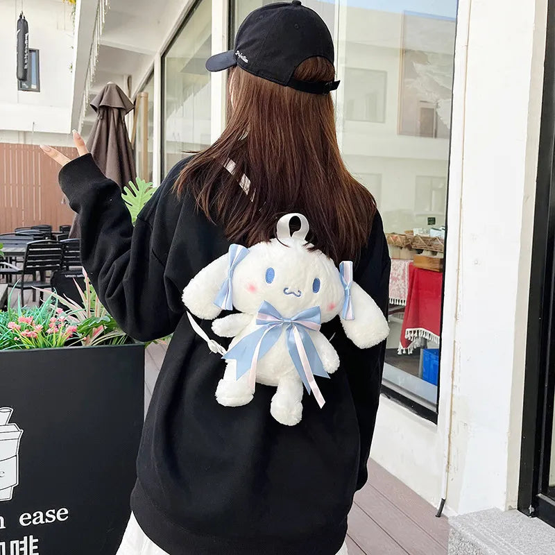 Sanliou Bow-Ribbon Duo Mini Backpack