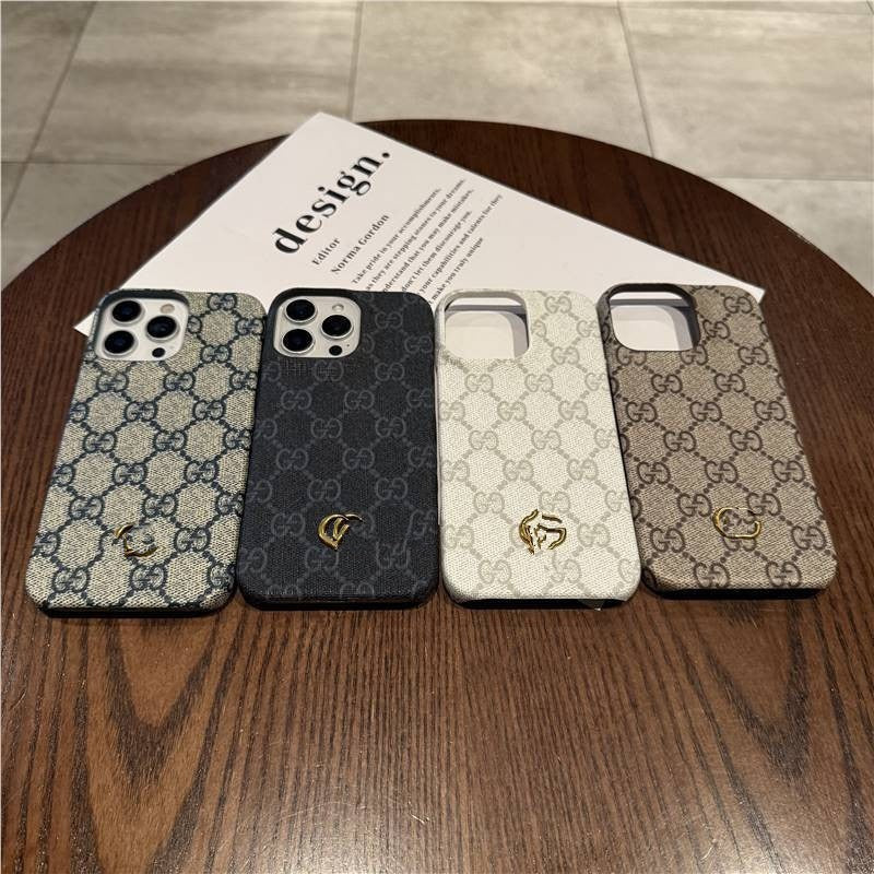 G-Crest Monogram Canvas Phone Case (For iPhone)