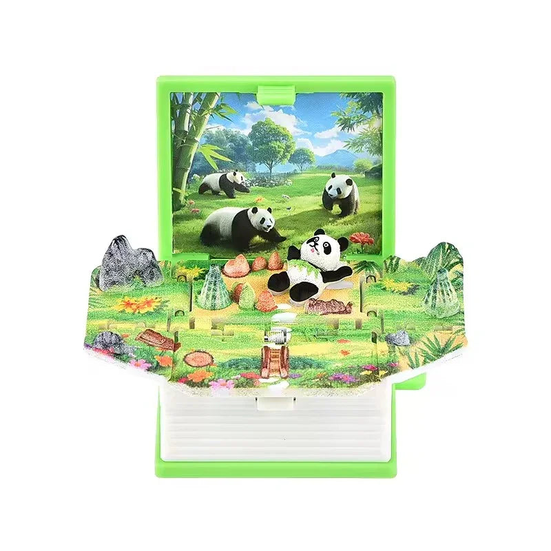 Pop-up Panda 3D Folding Book Keychain