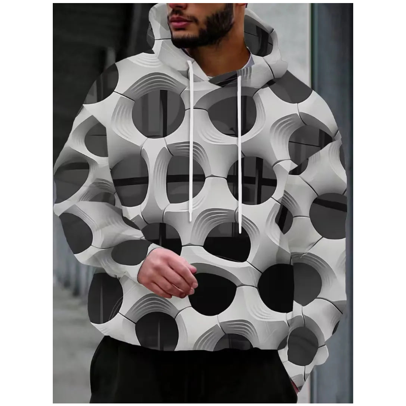 Cyber-Brutalist 3D Invisible Effect Honeycomb Hoodie