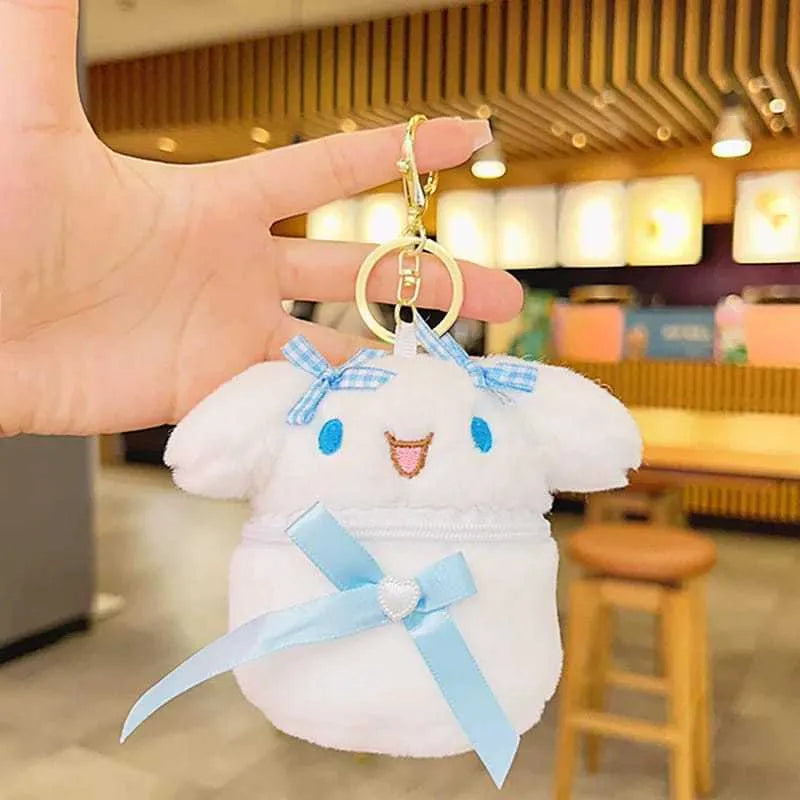 Sanliou Blushing Bow Purse Keychain