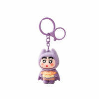 Bat Hero Shinchan Flocked Keychain