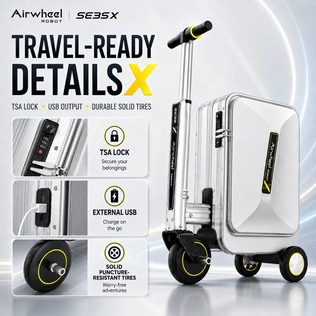 Airwheel SE3SX Smart Electric Rideable Carry-On Suitcase