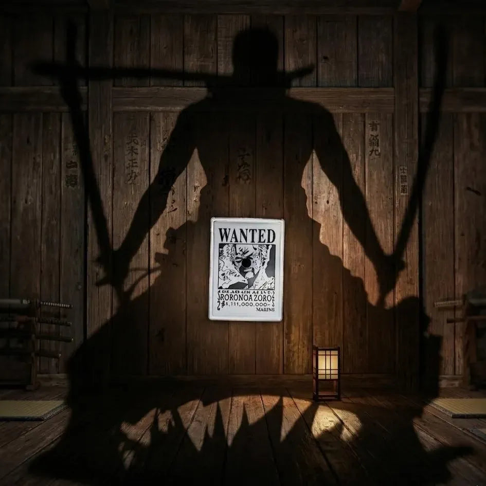 Roronoa Zoro Wanted Poster Shadow Projection Lamp