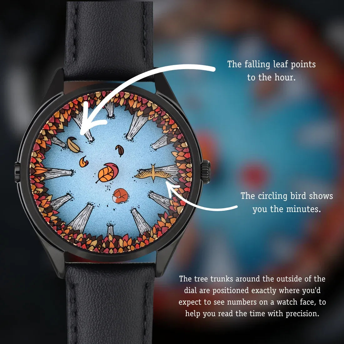 Autumn Day Forest Deconstructed Dial Creative Watch