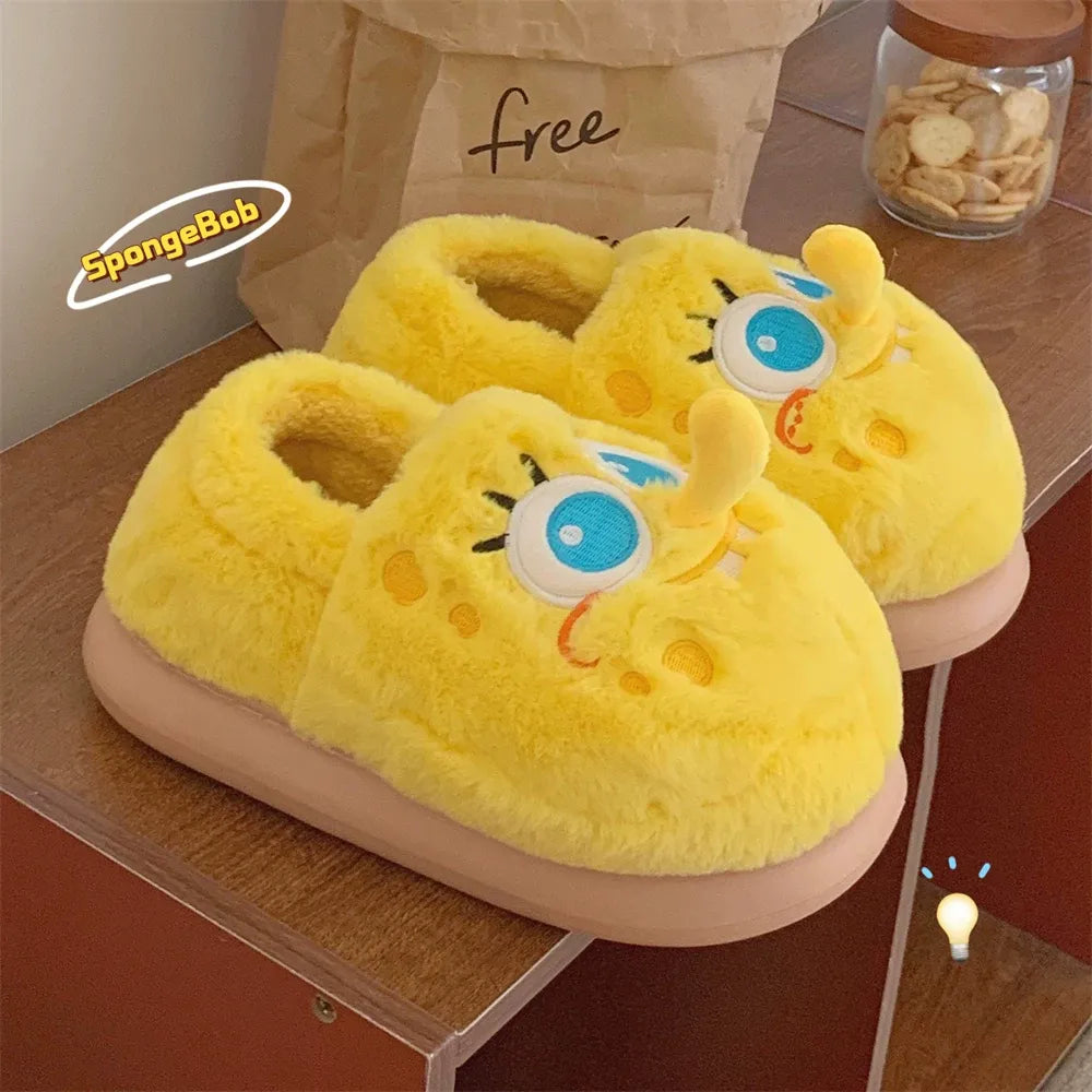 SpongeBob SquarePants Plush Fleece Slippers