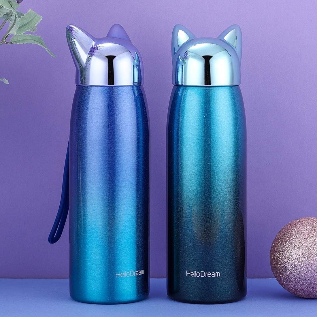 Cute Cat Fox Ears Insulated Bottle (300 ml)