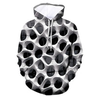 Cyber-Brutalist 3D Invisible Effect Honeycomb Hoodie