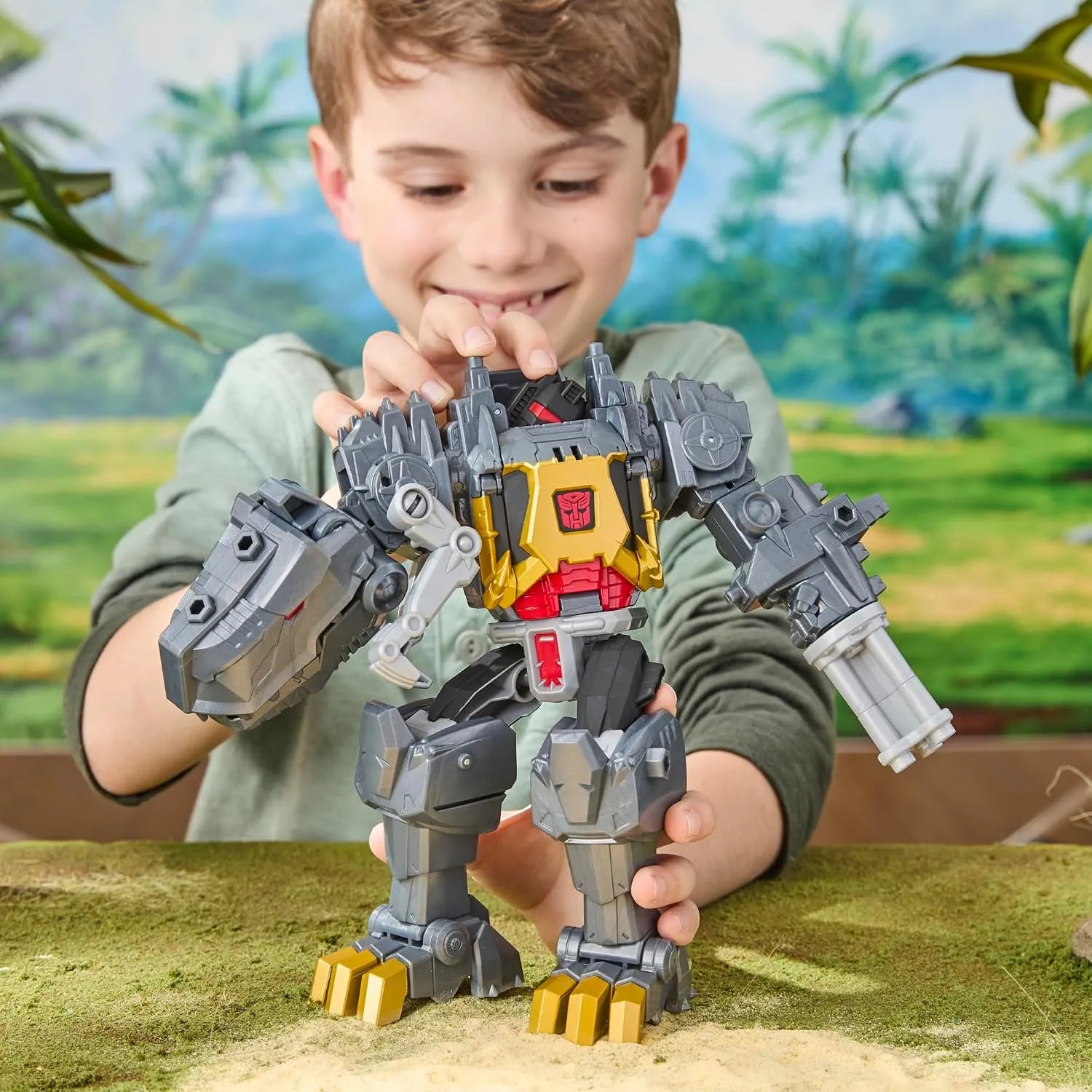 Transformers Cyberworld Grimlock Chomp and Battle Figure