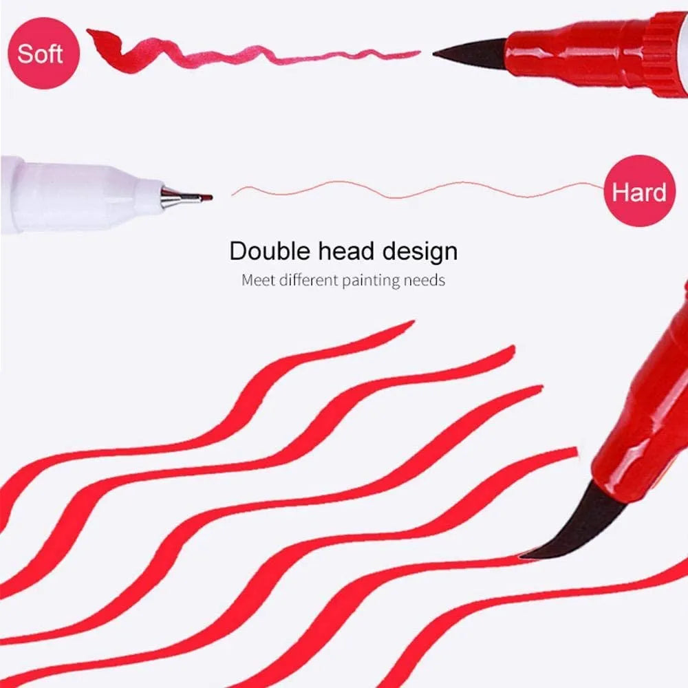Chromatic 60-Color Dual Tip Brush Pen Set