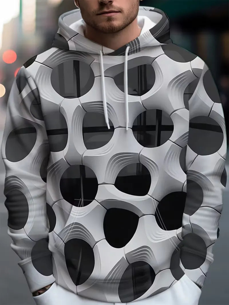 Cyber-Brutalist 3D Invisible Effect Honeycomb Hoodie