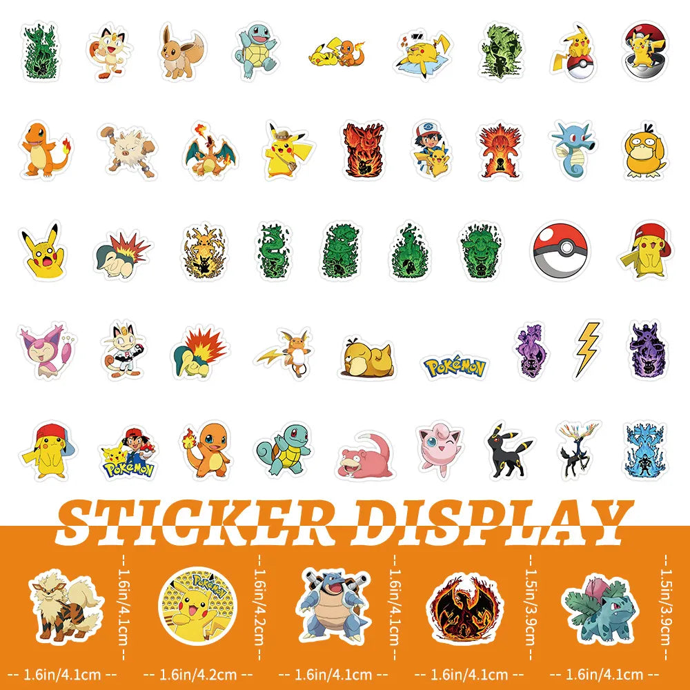 Pokemon Aura Evolution Vinyl Sticker Pack (100 Pcs)