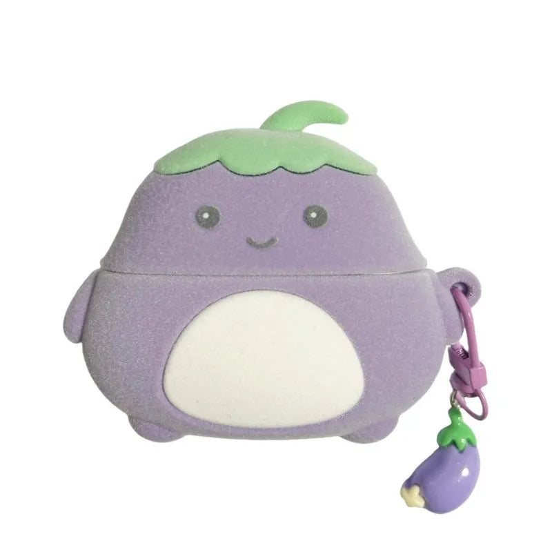Flocked Eggplant Case (For AirPods)