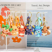 Pokemon Eeveelutions Chibi 3D Silicone Keychain