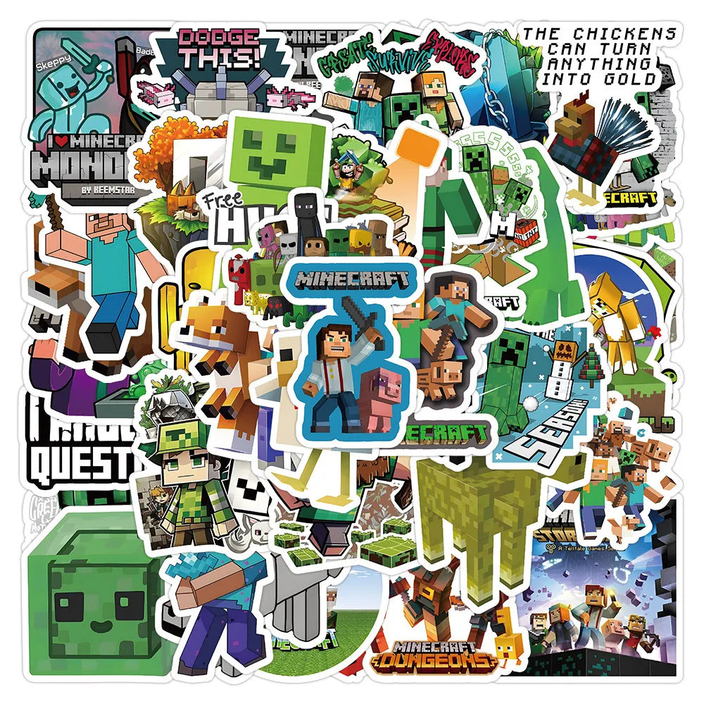 Minecraft Premium Vinyl Sticker Pack (50 Pcs)