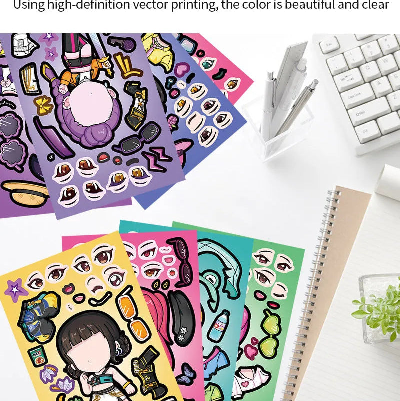 K-Pop Demon Hunters DIY Dress-Up Waterproof Sticker Pack