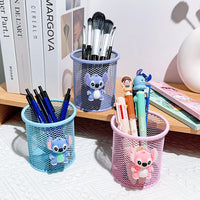 Stitch Pastel Wire Mesh Desktop Pen Organizer