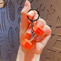 Dumbbell Gym Motivation Keychain