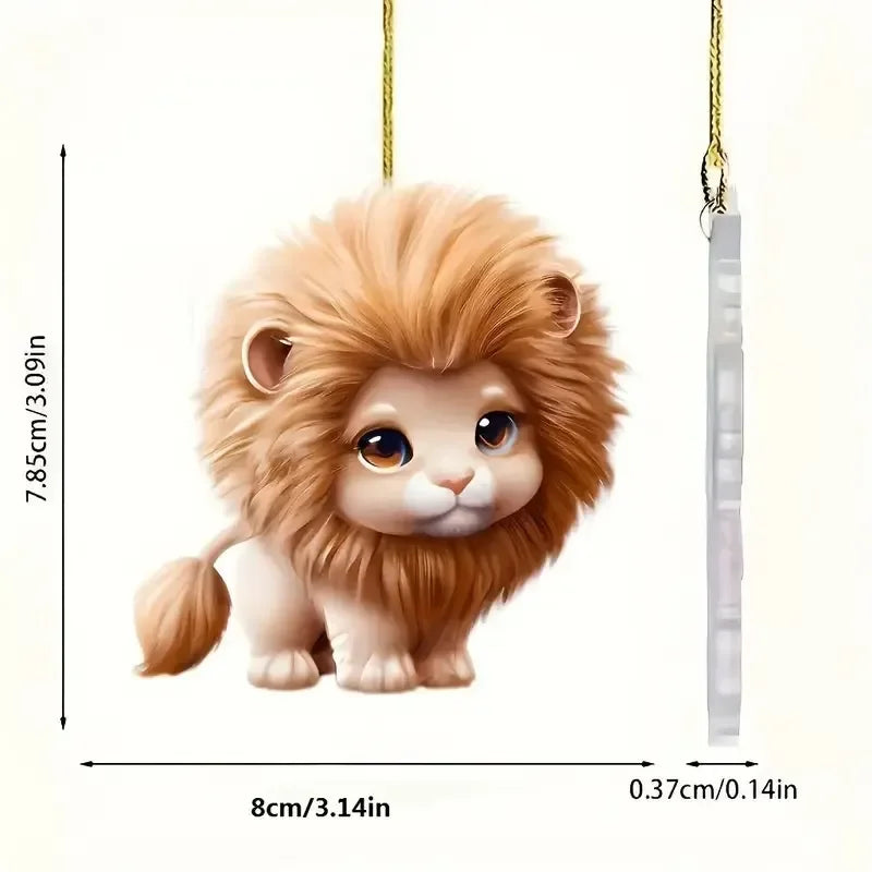 Cute Mane Lion Acrylic Keychain