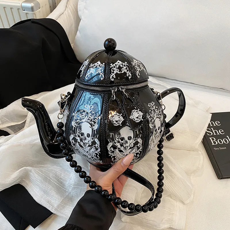 Nocturnia Gothic Brew Skull Teapot Bag