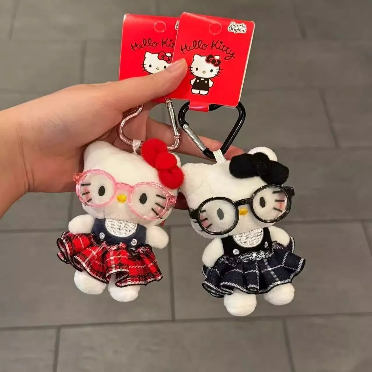 Hello Kitty Little Nerd Plush Keychain