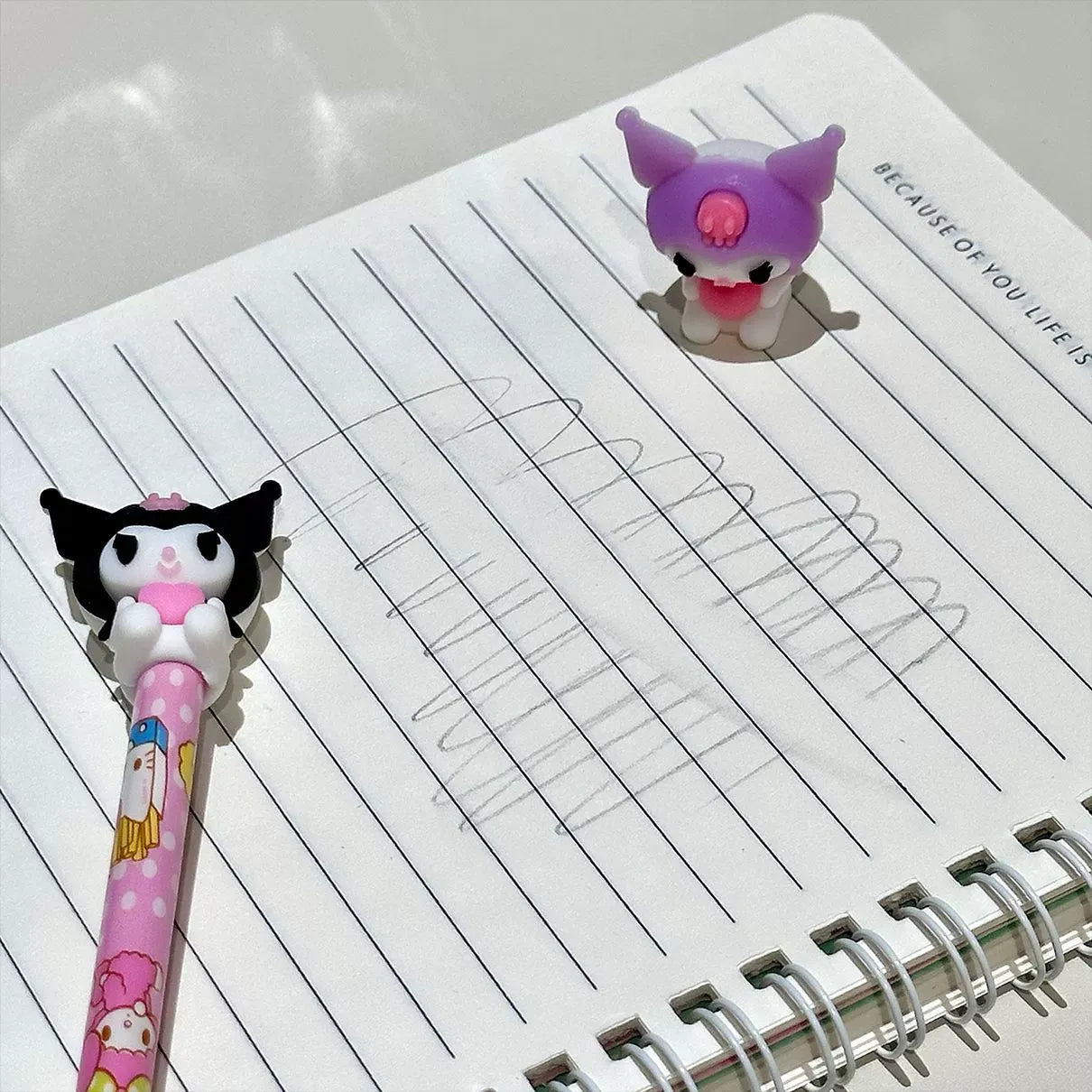 Kuromi 2-in-1 Eraser & Pencil Protective Cap