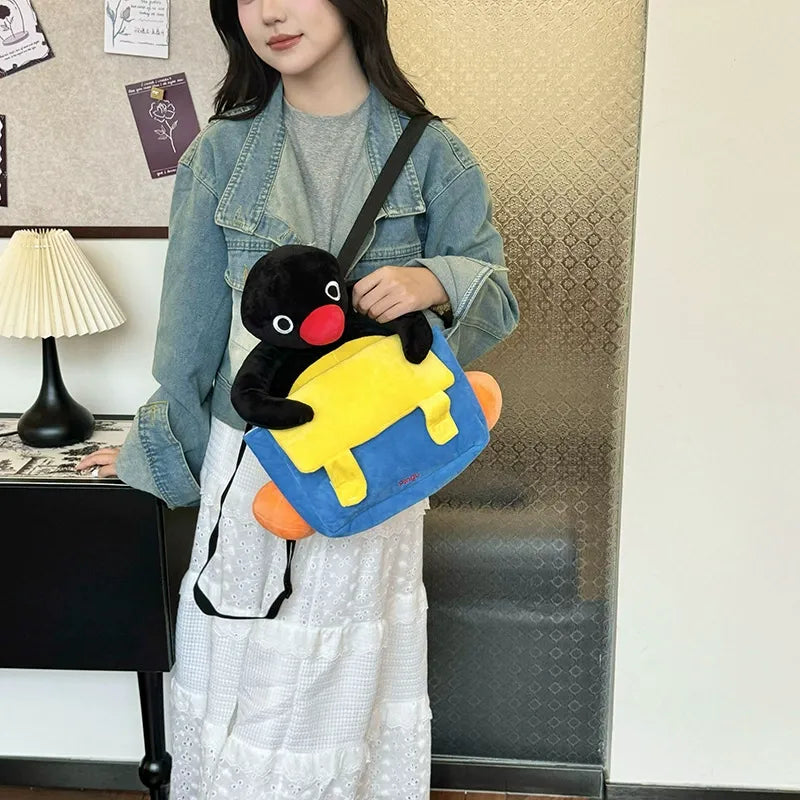Fuzzy Pingu Pal Plush Backpack