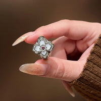 Four-Leaf Clover Mother of Pearl Ring