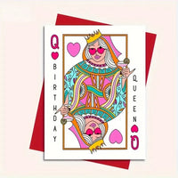 Queen of Hearts Birthday Queen Greeting Card