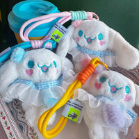 Cinnamoroll Lacy Heart Plush Keychain