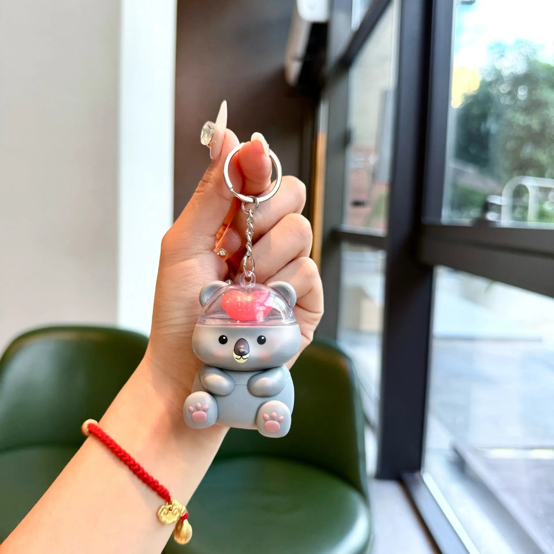 Panda Pulse I Love You Keychain