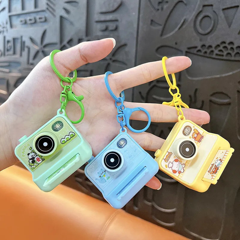 Mini Polaroid Slide-Out Camera Keychain