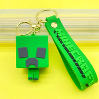Minecraft 3D Block Mobs Silicone Keychain
