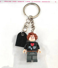 Interlocking Building Block Miniature Couple Keychain