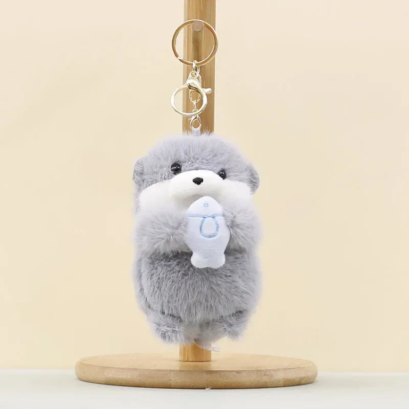 Fish Otter Plush Doll Keychain