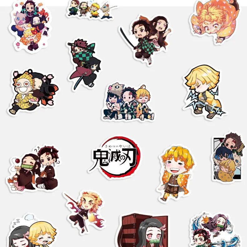 Demon Slayer Chibi & Battle Decal Sticker Pack (50 Pcs)