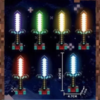 Minecraft Color-Changing Diamond Sword LED Keychain