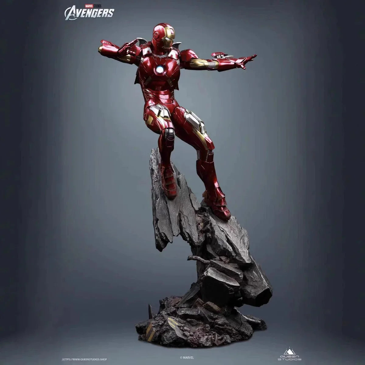 Iron Man MK7 Aerial Asault Statue (70 cm)