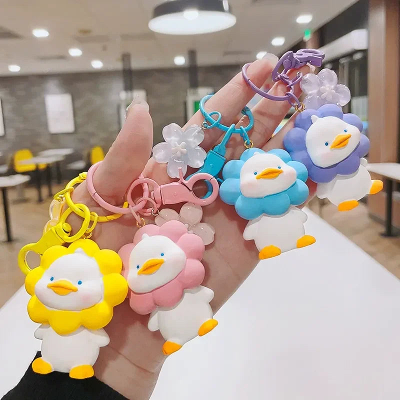 Sunkissed Blooming Duck 3D Keychain