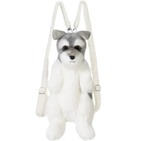 Bear Hugs Realistic Schnauzer Dog Plush Backpack