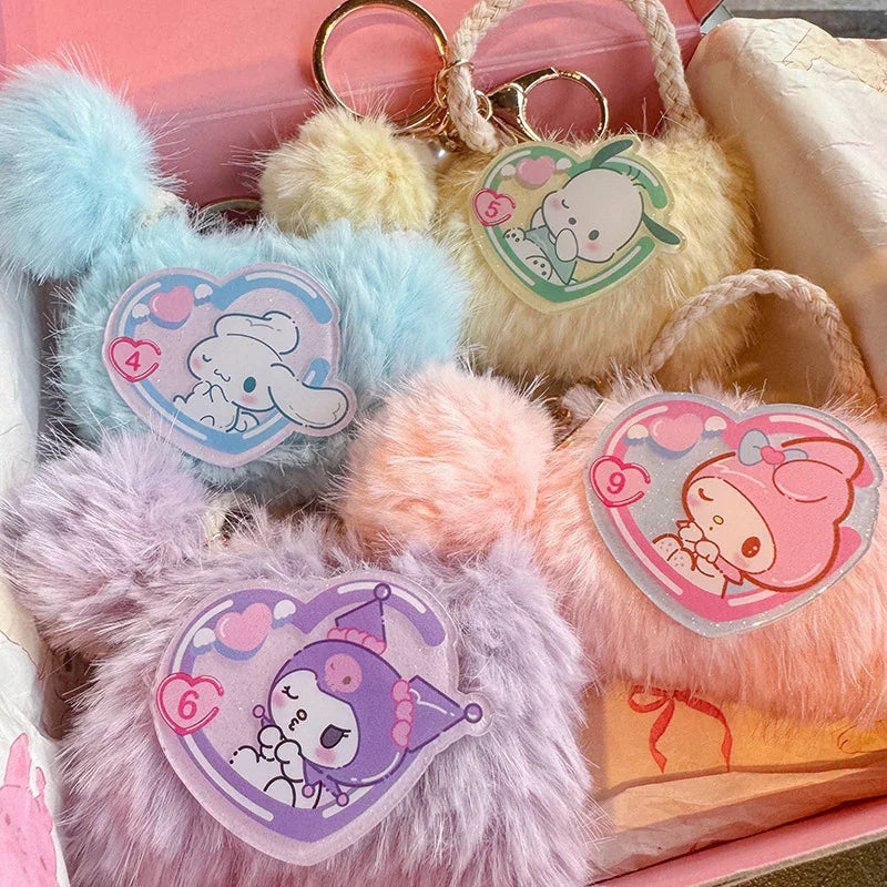 Sanrio Fluffy Charm Coin Purse