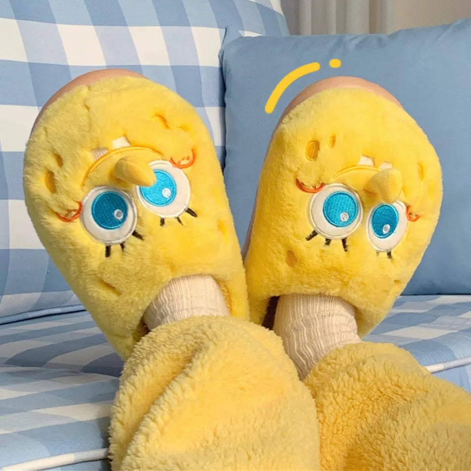 SpongeBob SquarePants Plush Fleece Slippers