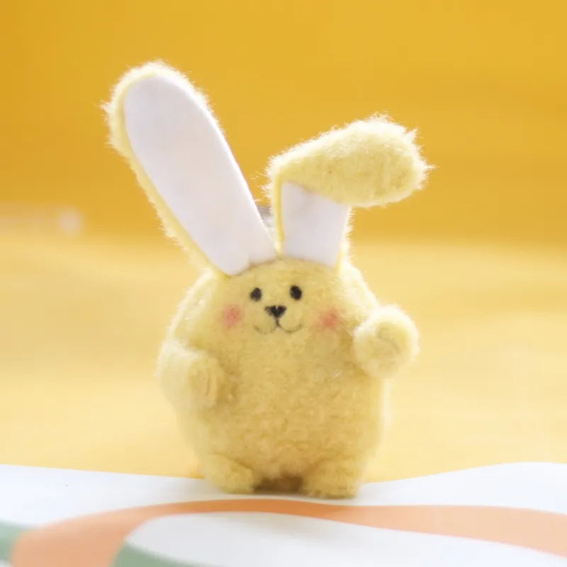 Fluffy Lop-Eared Bunny Plush Keychain