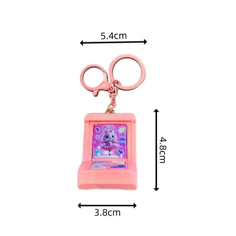Mini Retro Arcade Fingertip Dance Machine Keychain