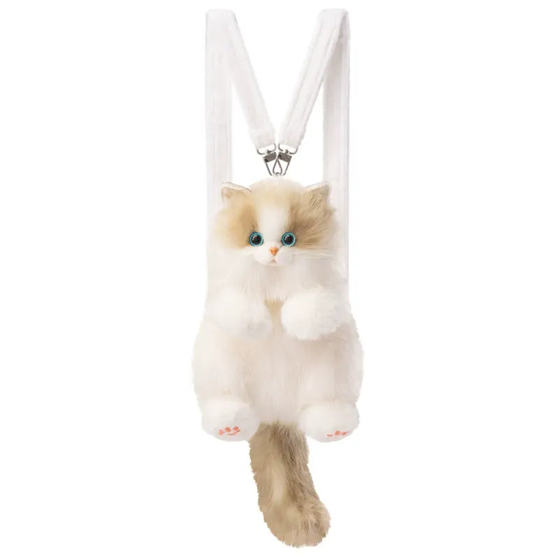 Bear Hugs Mini Ragdoll & Persian Cat Plush Backpack