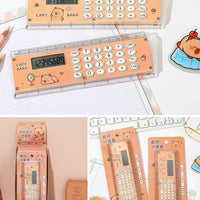 Capybara Joy 2 in 1 Ruler & Calculator