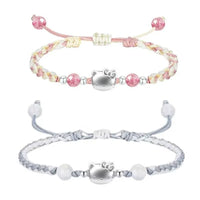 Hello Kitty Sterling Silver Braided Charm Bracelet